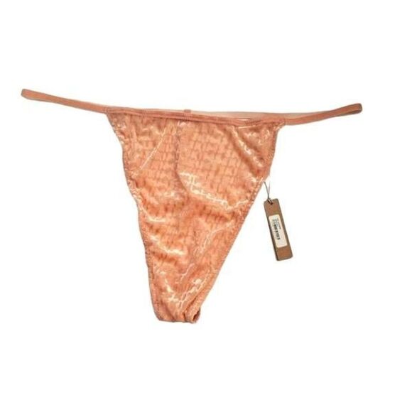 SKIMS FLOCKED LOGO PANTY NWT - Picture 1 of 9